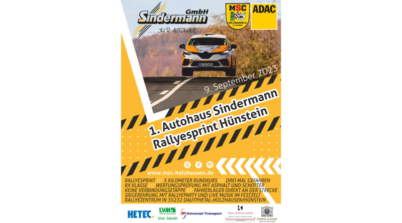 Nennung ab sofort möglich – 1. Autohaus Sindermann Rallyesprint Hünstein